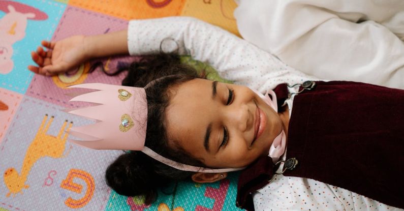 DIY Puzzles - Girl in White Long Sleeve Shirt Lying on Puzzle Mat