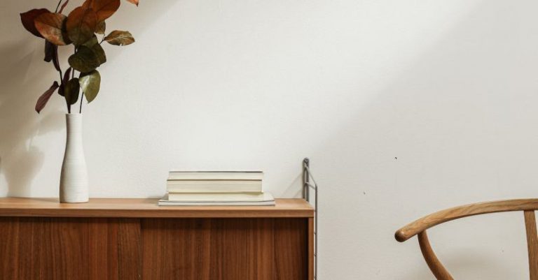 Minimalist Interior - Brown Wooden Chair Beside Brown Wooden Cabinet