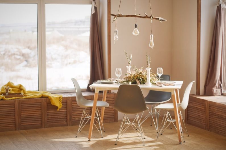 Diy Kitchen - white wooden dining table set during daytime