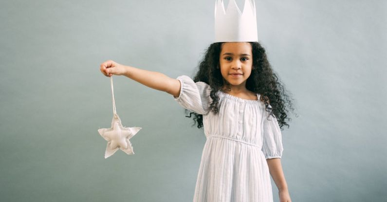 Felting - Cute black girl in Halloween princess costume