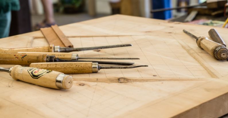 Woodworking - hand tools on top of table